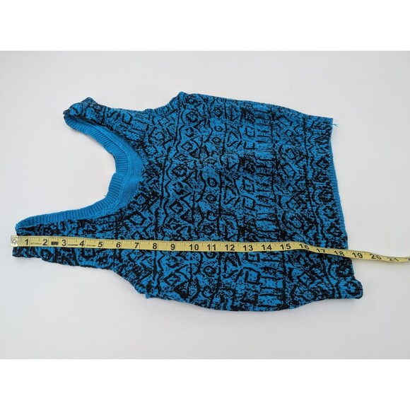 The Limited Express Instant Glamour Blue Aztec Western Vtg Tank Top Size S/M - Picture 6 of 6